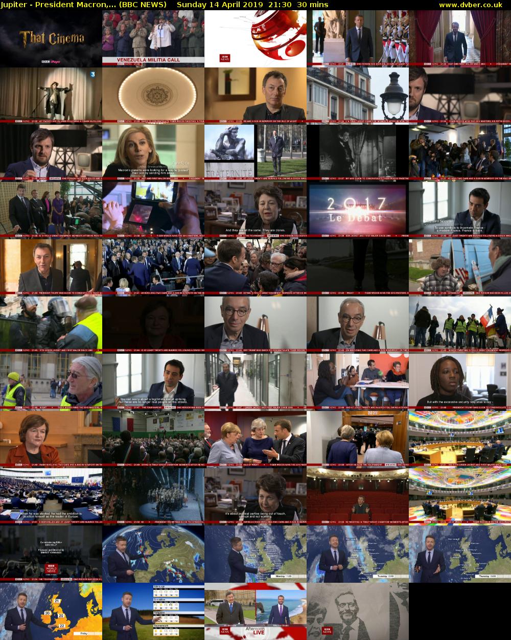 Jupiter - President Macron,... (BBC NEWS) Sunday 14 April 2019 21:30 - 22:00