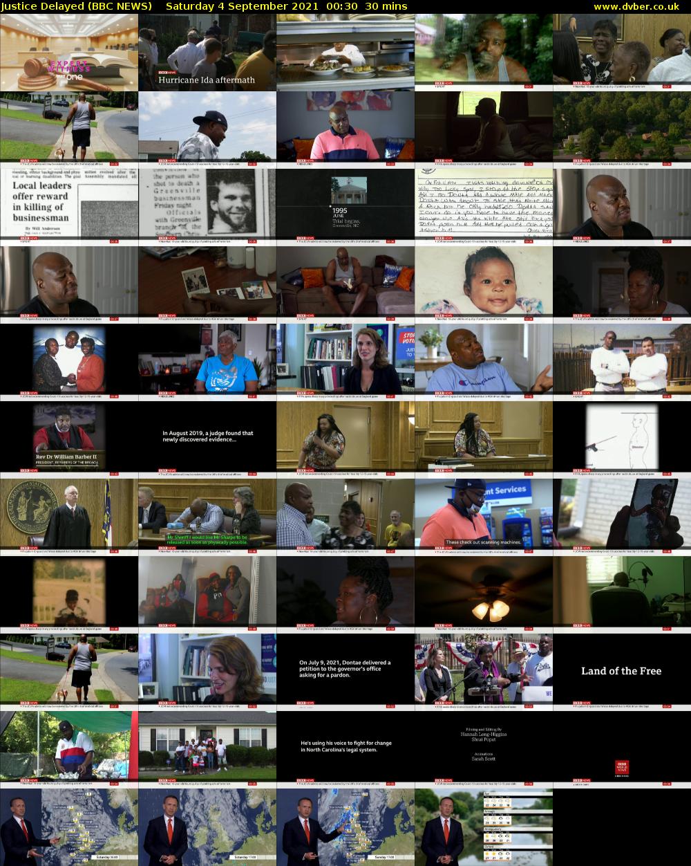 Justice Delayed (BBC NEWS) Saturday 4 September 2021 00:30 - 01:00