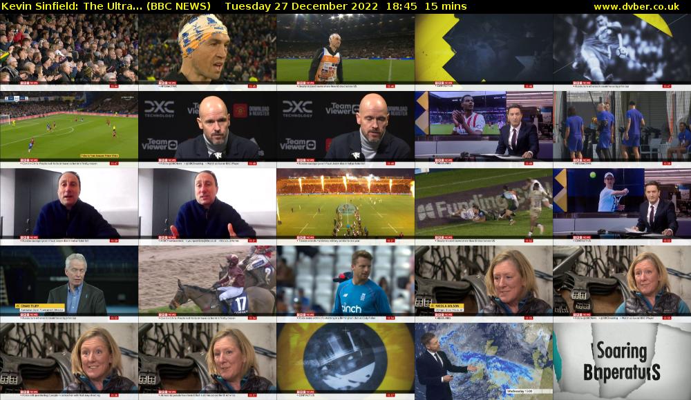 Kevin Sinfield: The Ultra... (BBC NEWS) Tuesday 27 December 2022 18:45 - 19:00