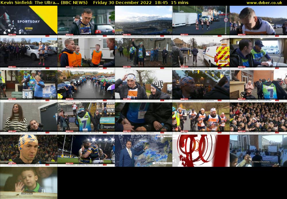 Kevin Sinfield: The Ultra... (BBC NEWS) Friday 30 December 2022 18:45 - 19:00