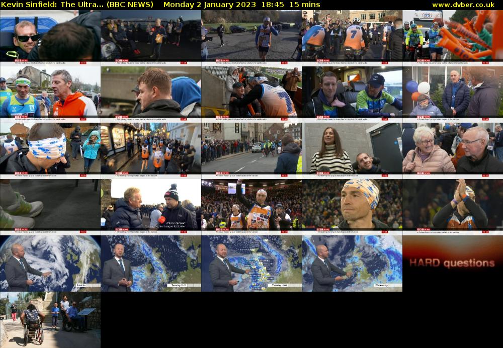 Kevin Sinfield: The Ultra... (BBC NEWS) Monday 2 January 2023 18:45 - 19:00