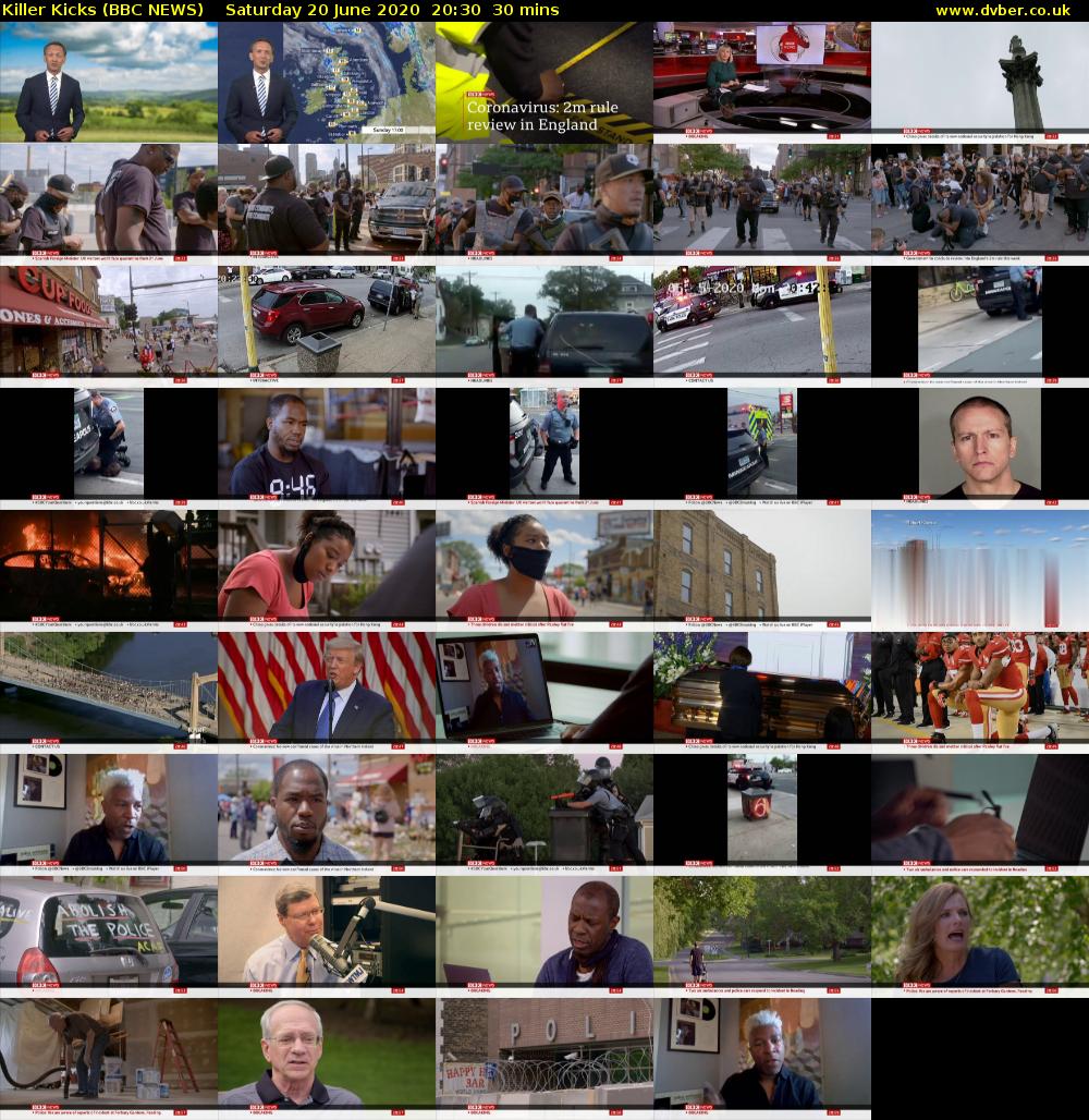 Killer Kicks (BBC NEWS) Saturday 20 June 2020 20:30 - 21:00