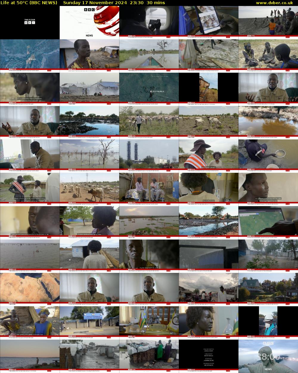 Life at 50°C (BBC NEWS) Sunday 17 November 2024 23:30 - 00:00