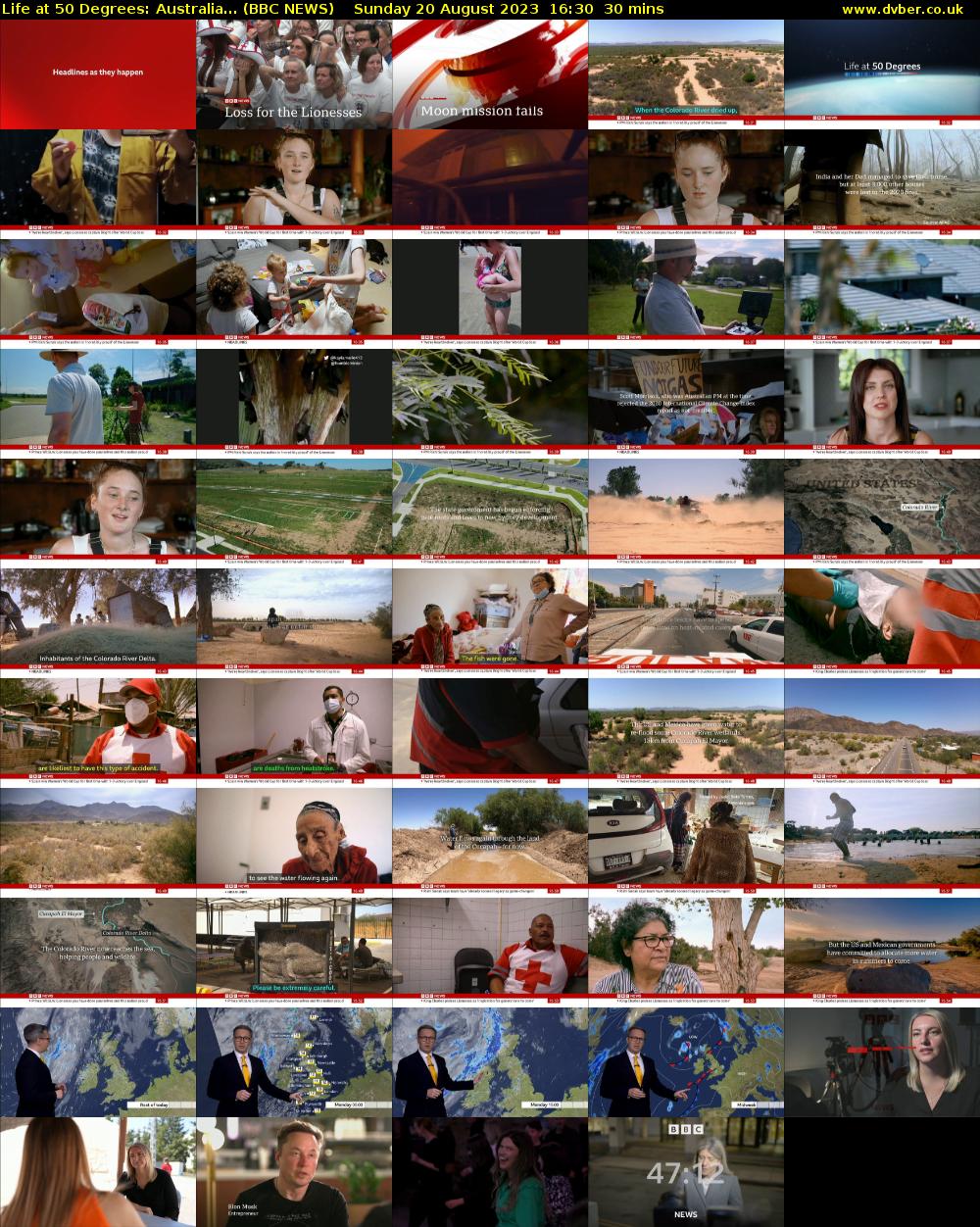 Life at 50 Degrees: Australia... (BBC NEWS) Sunday 20 August 2023 16:30 - 17:00