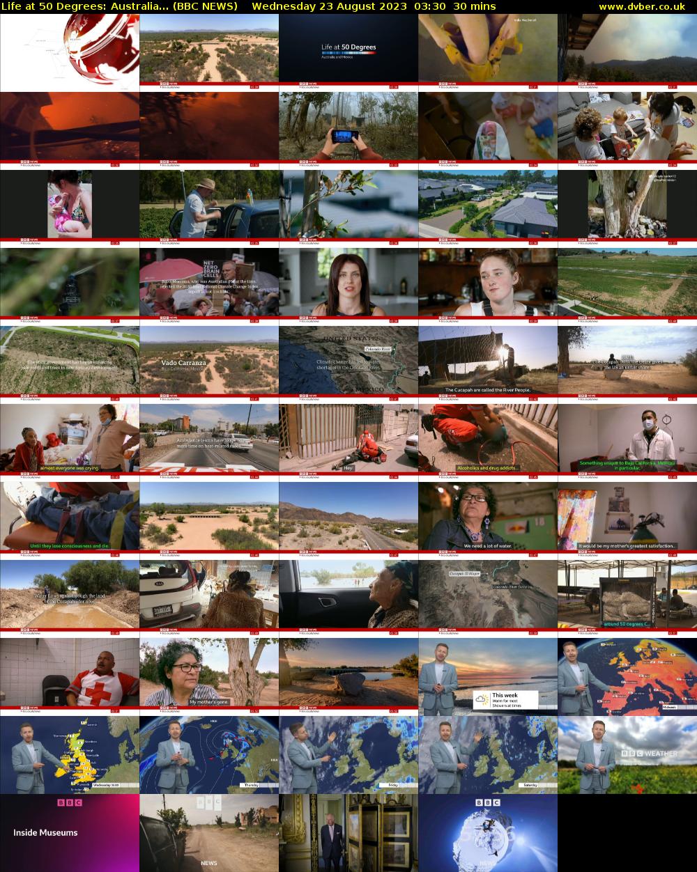 Life at 50 Degrees: Australia... (BBC NEWS) Wednesday 23 August 2023 03:30 - 04:00