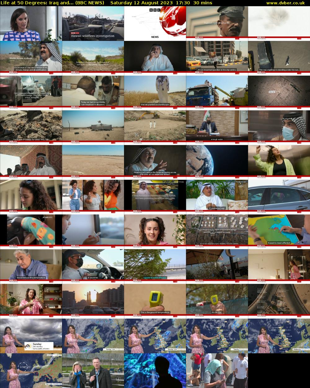 Life at 50 Degrees: Iraq and... (BBC NEWS) Saturday 12 August 2023 17:30 - 18:00
