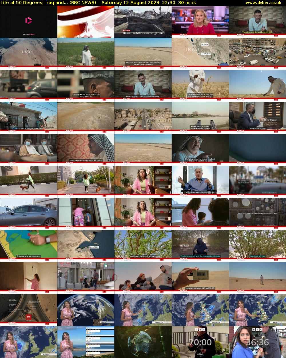 Life at 50 Degrees: Iraq and... (BBC NEWS) Saturday 12 August 2023 22:30 - 23:00