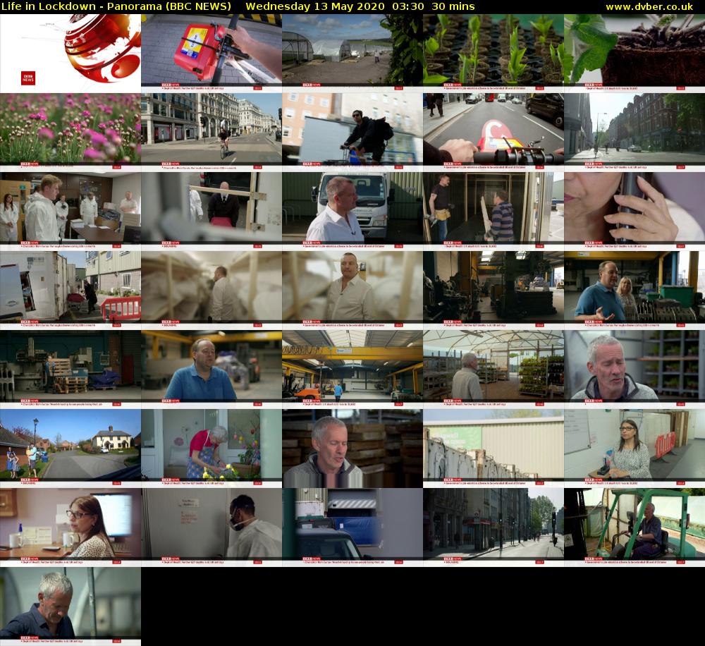 Life in Lockdown - Panorama (BBC NEWS) Wednesday 13 May 2020 03:30 - 04:00