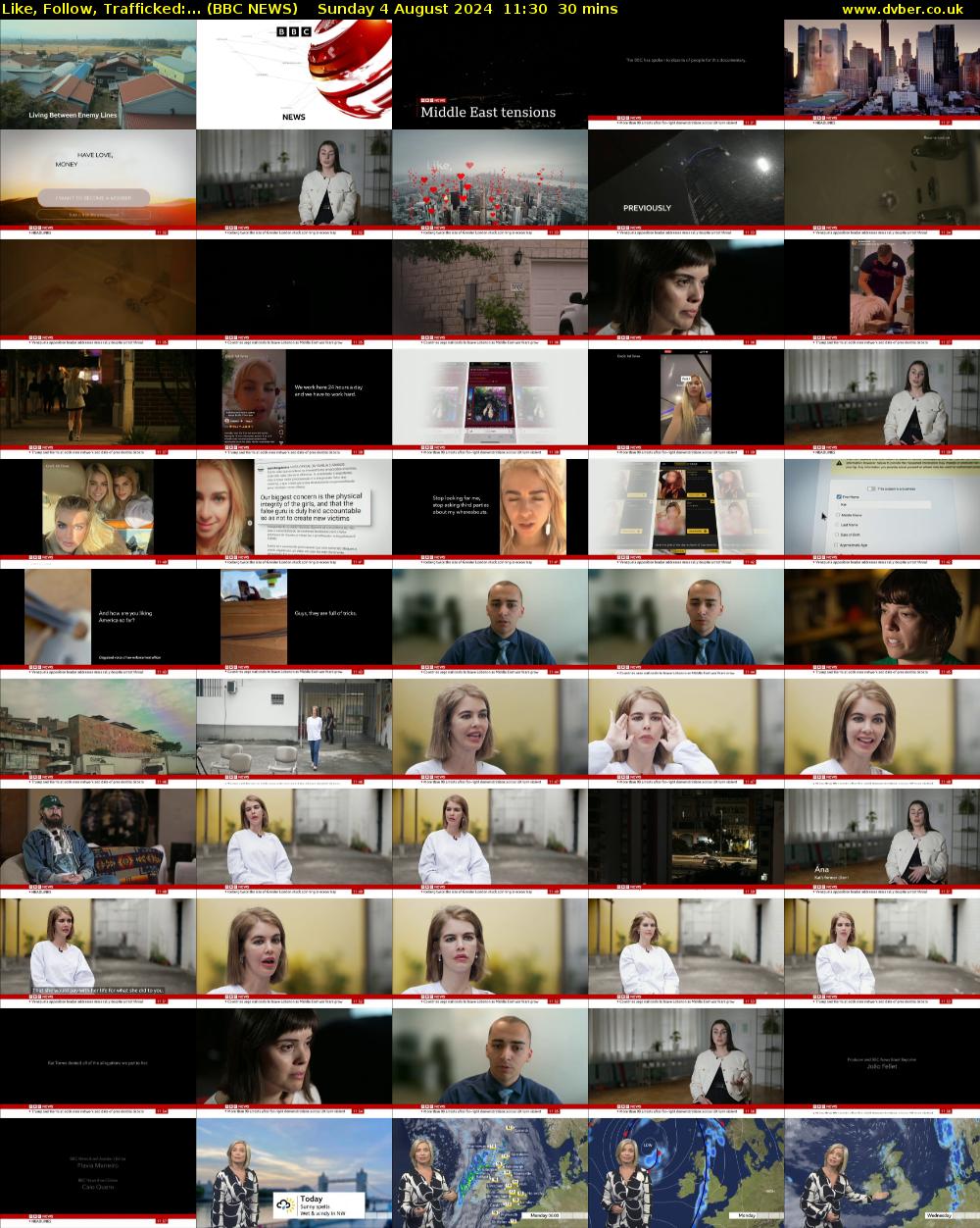 Like, Follow, Trafficked:... (BBC NEWS) Sunday 4 August 2024 11:30 - 12:00