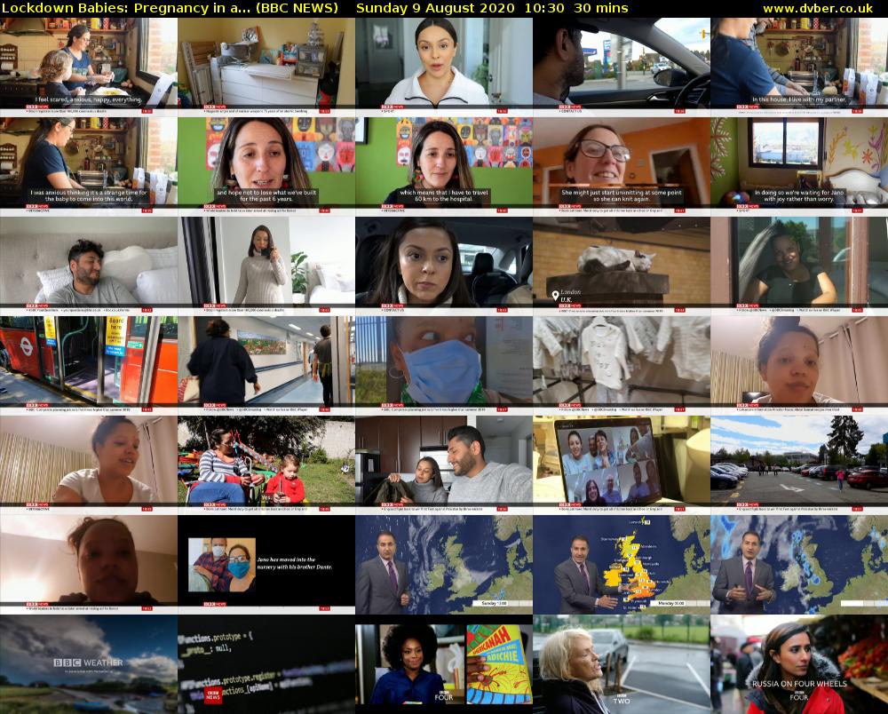 Lockdown Babies: Pregnancy in a... (BBC NEWS) Sunday 9 August 2020 10:30 - 11:00