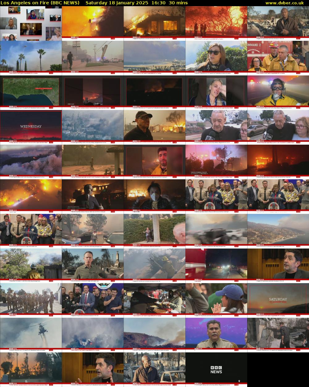 Los Angeles on Fire (BBC NEWS) Saturday 18 January 2025 16:30 - 17:00