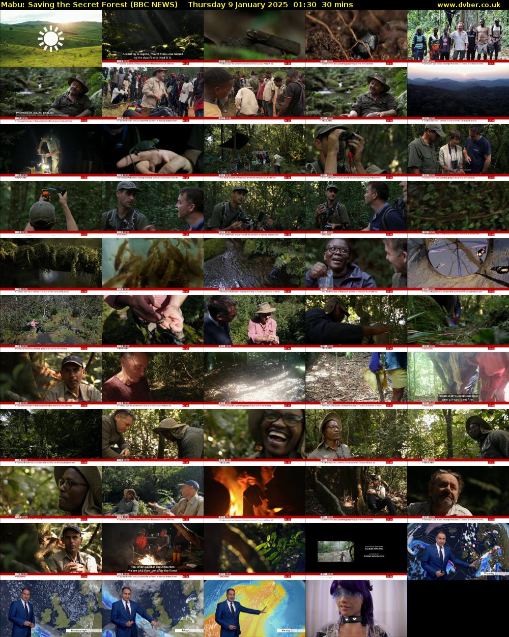 Mabu: Saving the Secret Forest (BBC NEWS) Thursday 9 January 2025 01:30 - 02:00