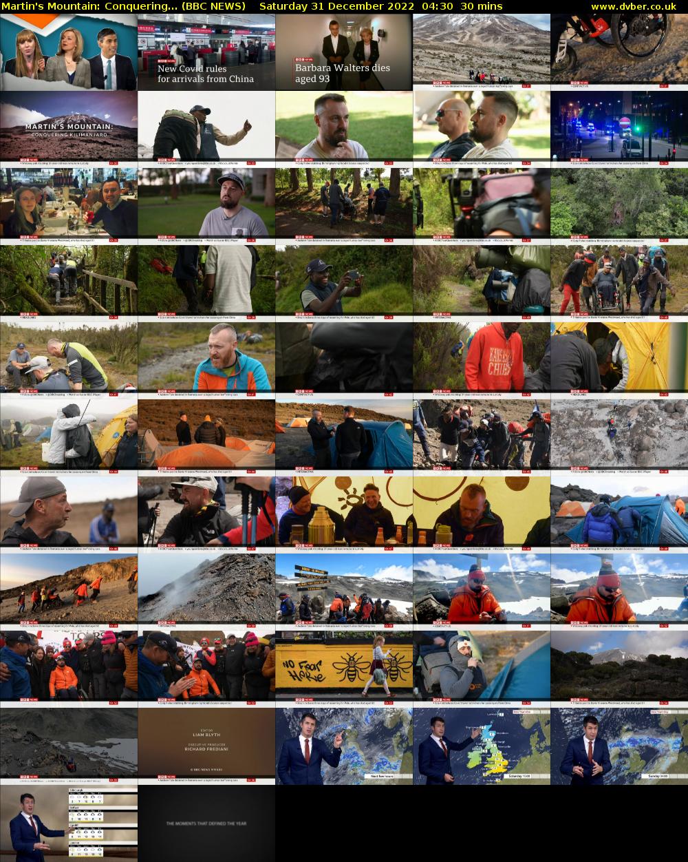 Martin's Mountain: Conquering... (BBC NEWS) Saturday 31 December 2022 04:30 - 05:00