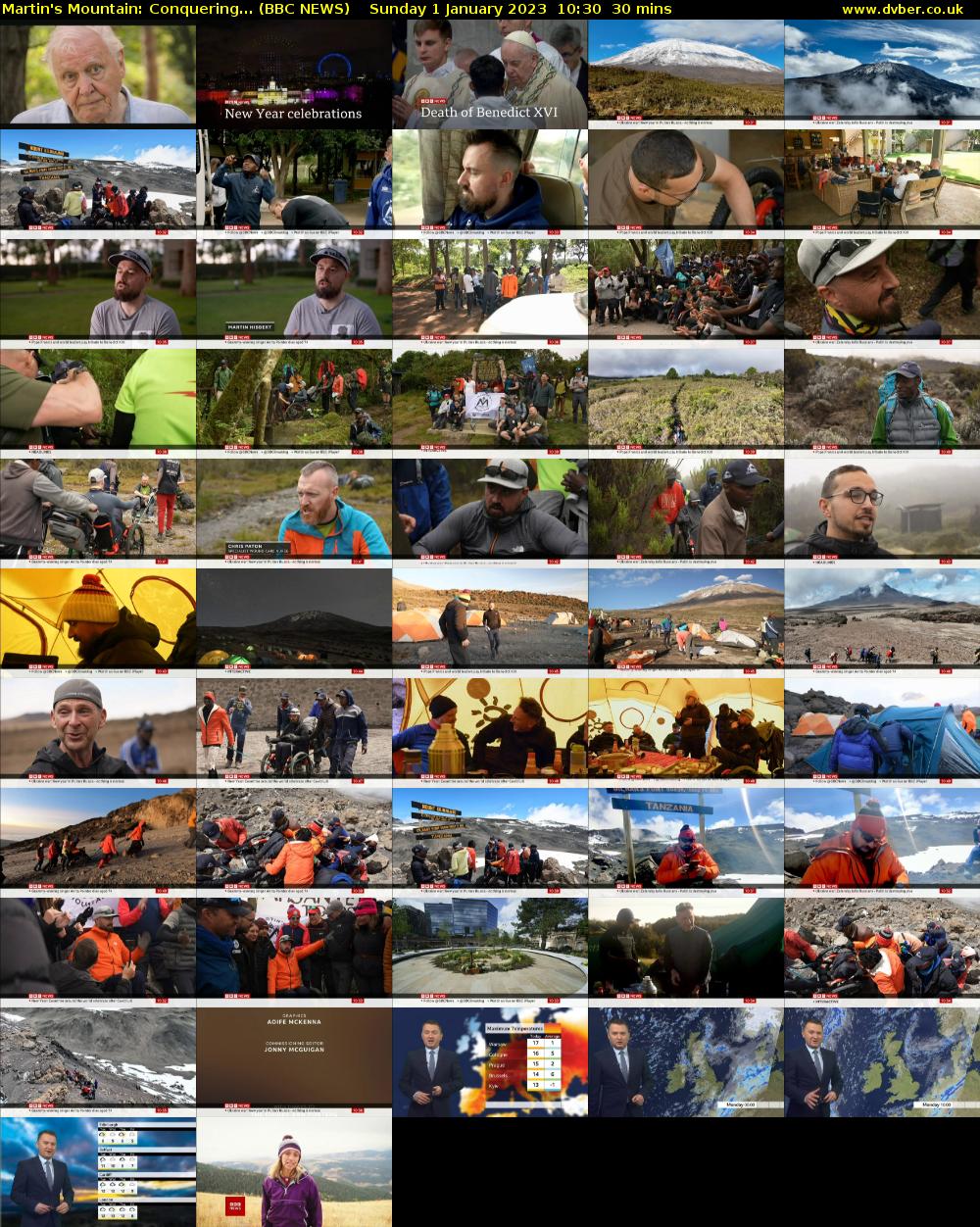 Martin's Mountain: Conquering... (BBC NEWS) Sunday 1 January 2023 10:30 - 11:00