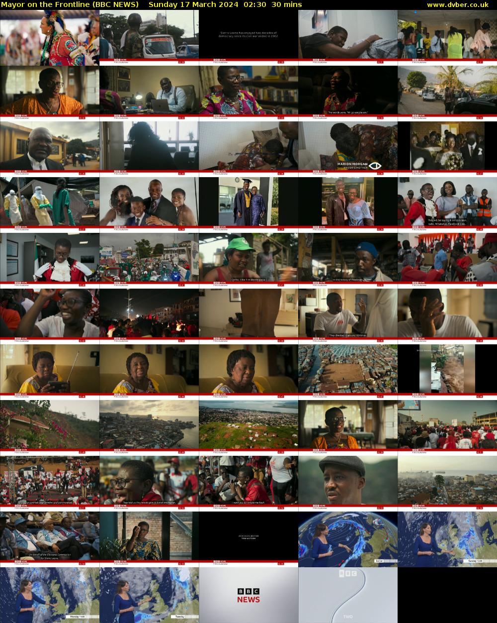Mayor on the Frontline (BBC NEWS) Sunday 17 March 2024 02:30 - 03:00