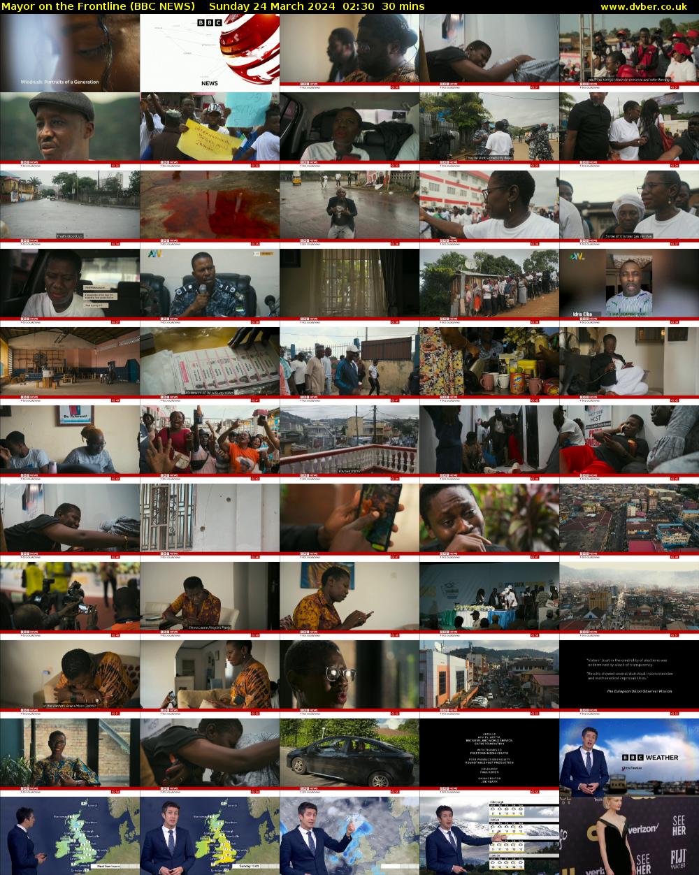Mayor on the Frontline (BBC NEWS) Sunday 24 March 2024 02:30 - 03:00