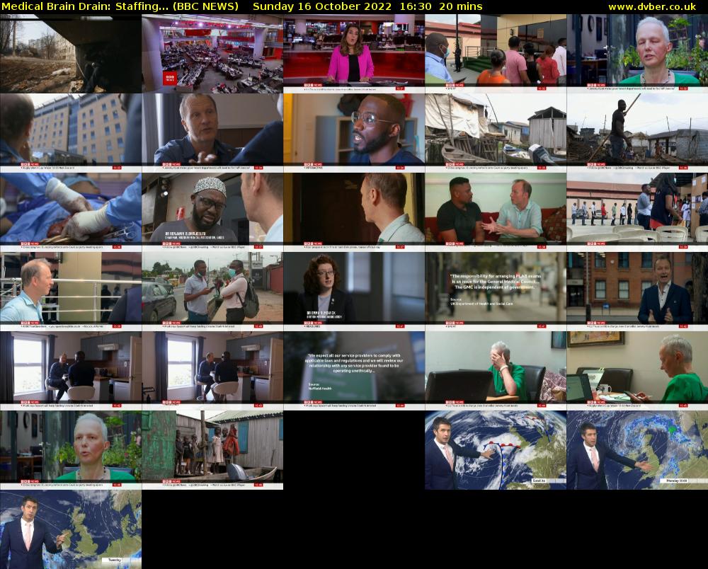 Medical Brain Drain: Staffing... (BBC NEWS) Sunday 16 October 2022 16:30 - 16:50