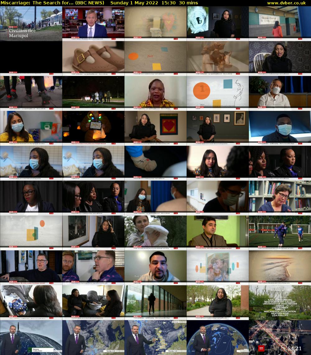 Miscarriage: The Search for... (BBC NEWS) Sunday 1 May 2022 15:30 - 16:00