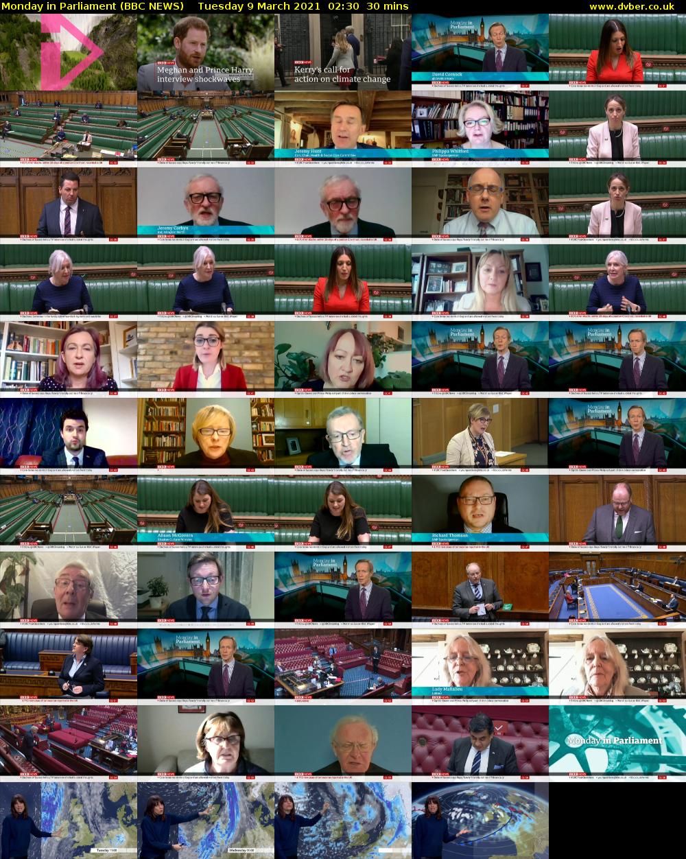Monday in Parliament (BBC NEWS) Tuesday 9 March 2021 02:30 - 03:00