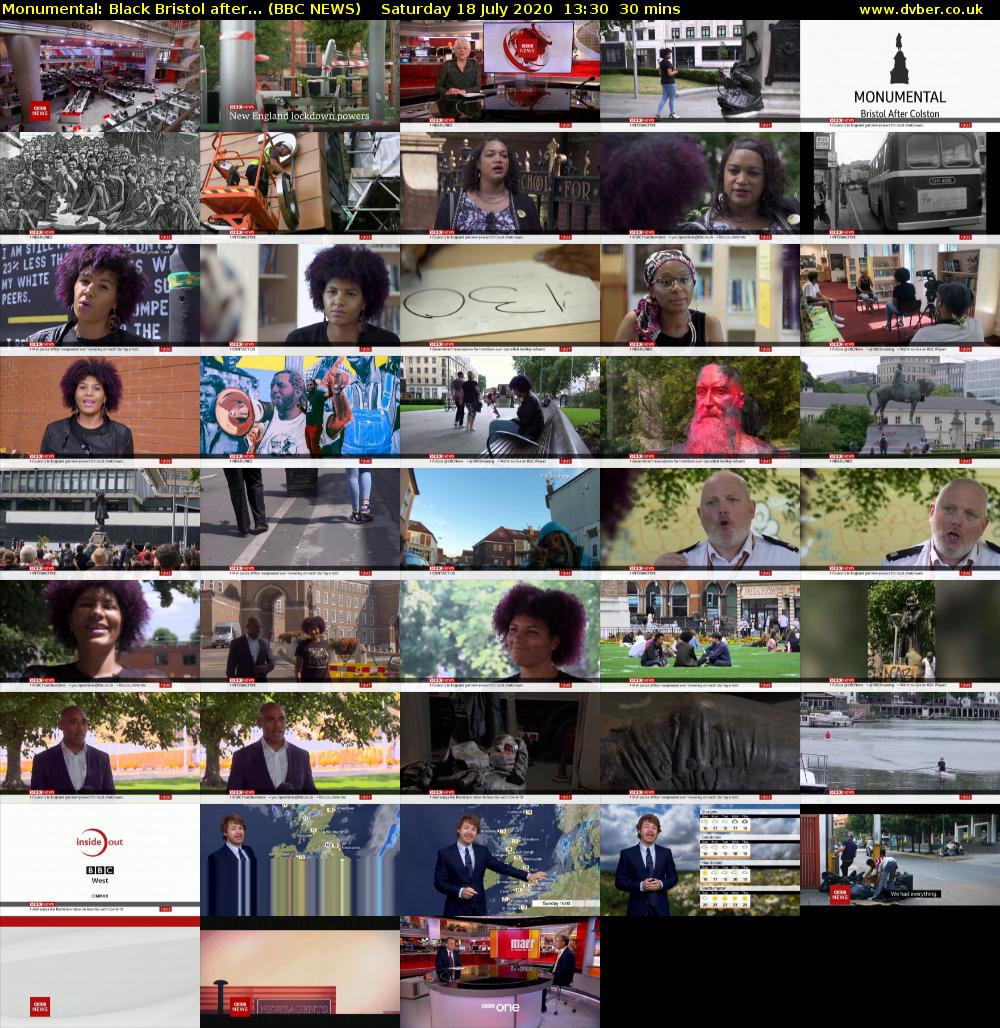 Monumental: Black Bristol after... (BBC NEWS) Saturday 18 July 2020 13:30 - 14:00