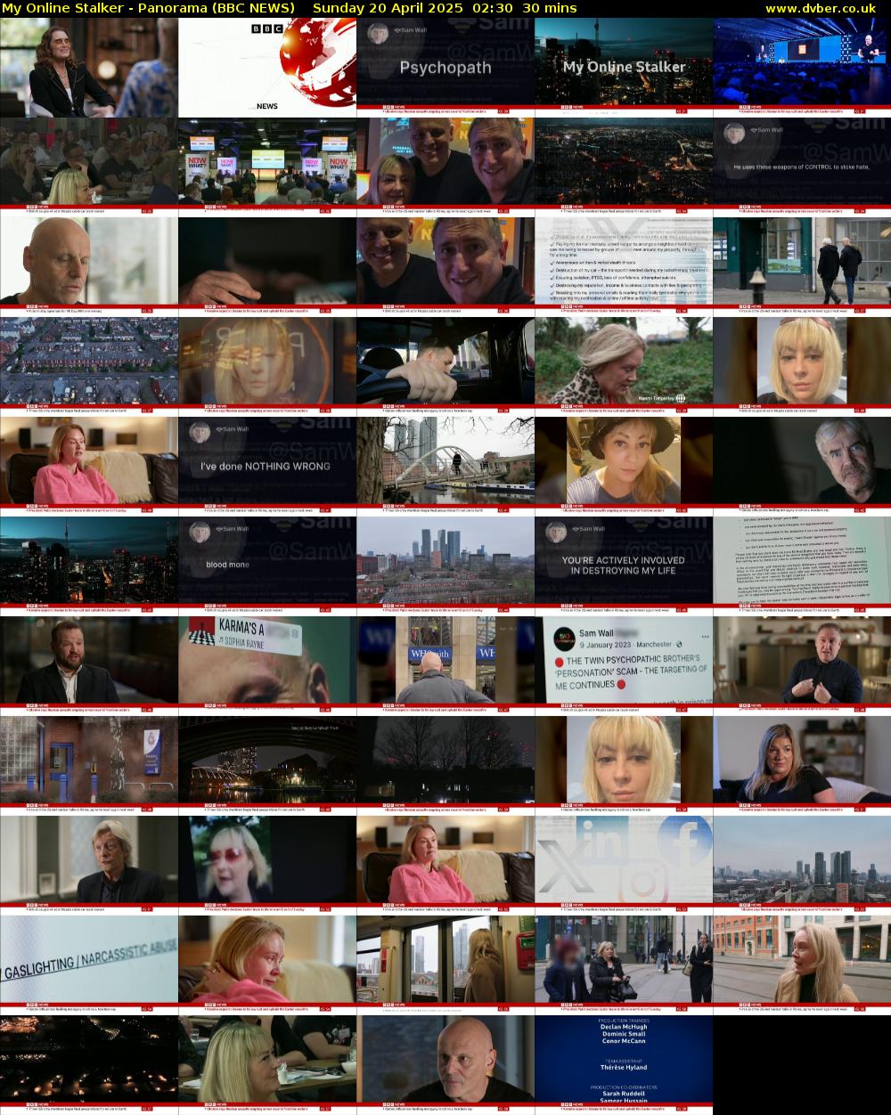 My Online Stalker - Panorama (BBC NEWS) Sunday 20 April 2025 02:30 - 03:00