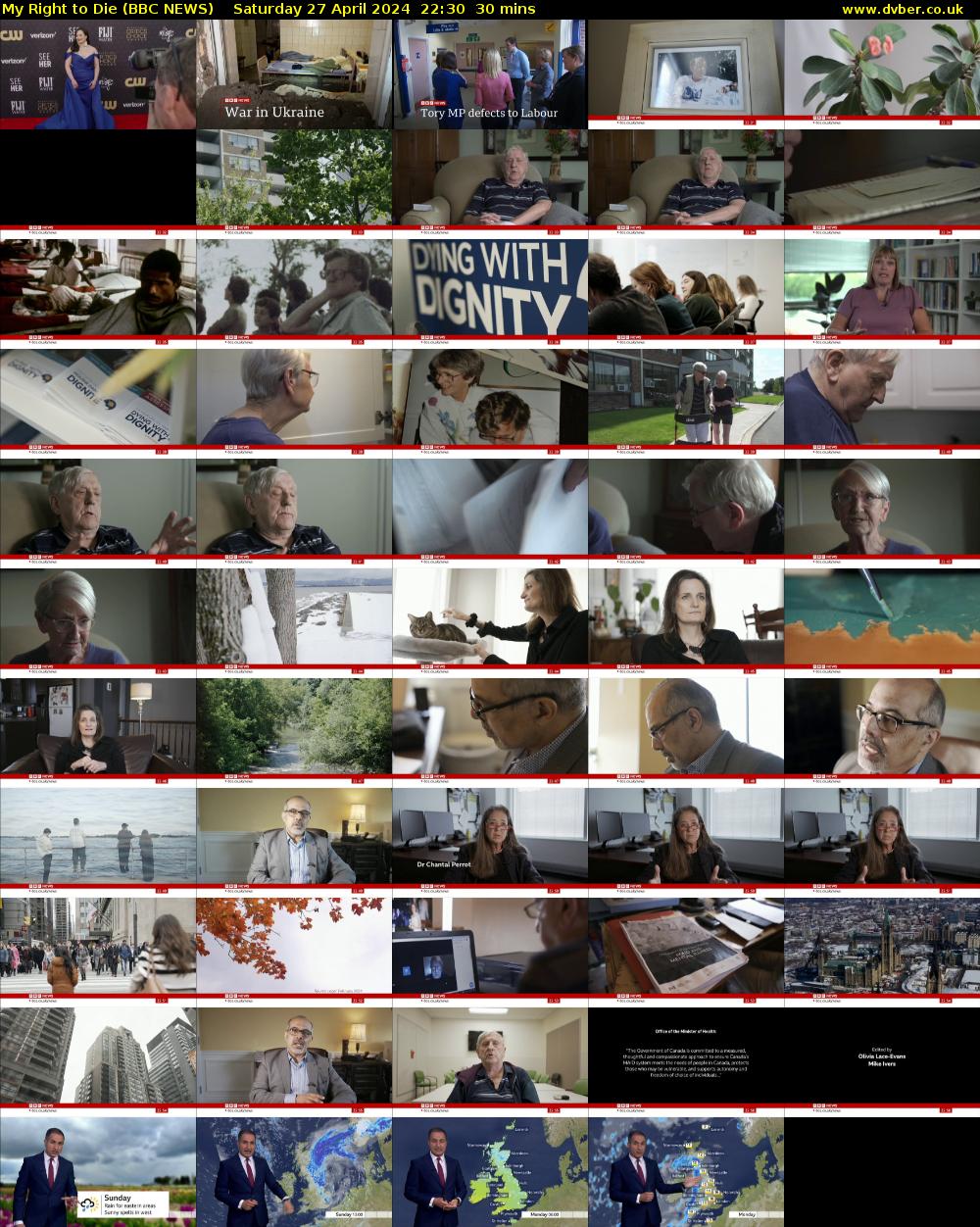 My Right to Die (BBC NEWS) Saturday 27 April 2024 22:30 - 23:00
