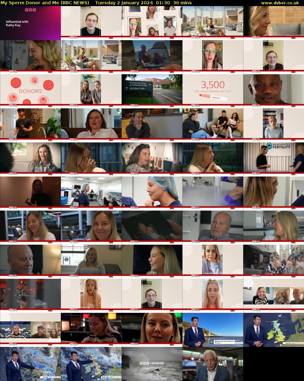 My Sperm Donor and Me (BBC NEWS) Tuesday 2 January 2024 01:30 - 02:00