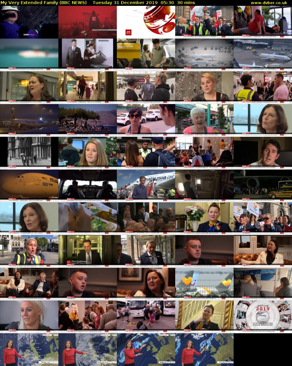 My Very Extended Family (BBC NEWS) Tuesday 31 December 2019 05:30 - 06:00