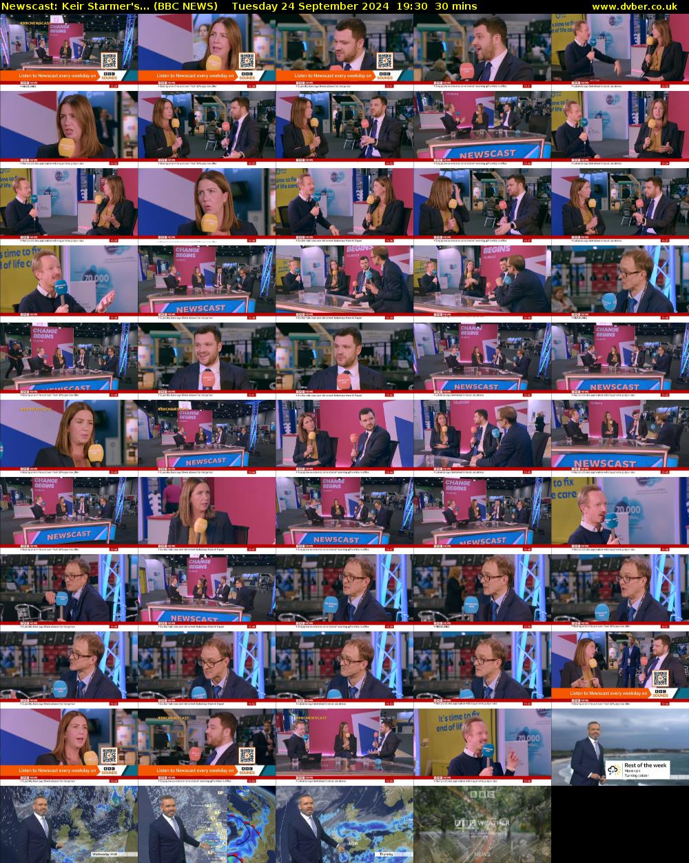Newscast: Keir Starmer's... (BBC NEWS) Tuesday 24 September 2024 19:30 - 20:00