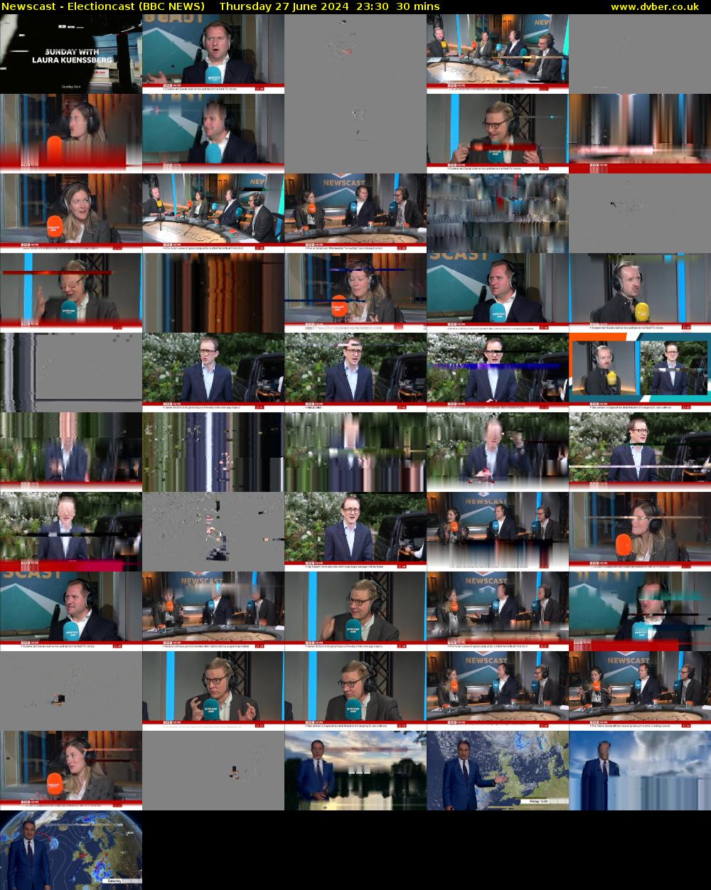 Newscast - Electioncast (BBC NEWS) Thursday 27 June 2024 23:30 - 00:00