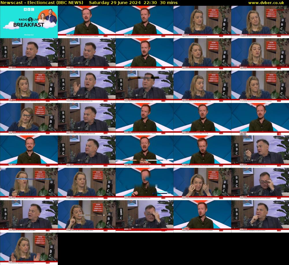 Newscast - Electioncast (BBC NEWS) Saturday 29 June 2024 22:30 - 23:00