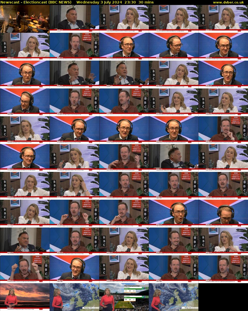 Newscast - Electioncast (BBC NEWS) Wednesday 3 July 2024 23:30 - 00:00