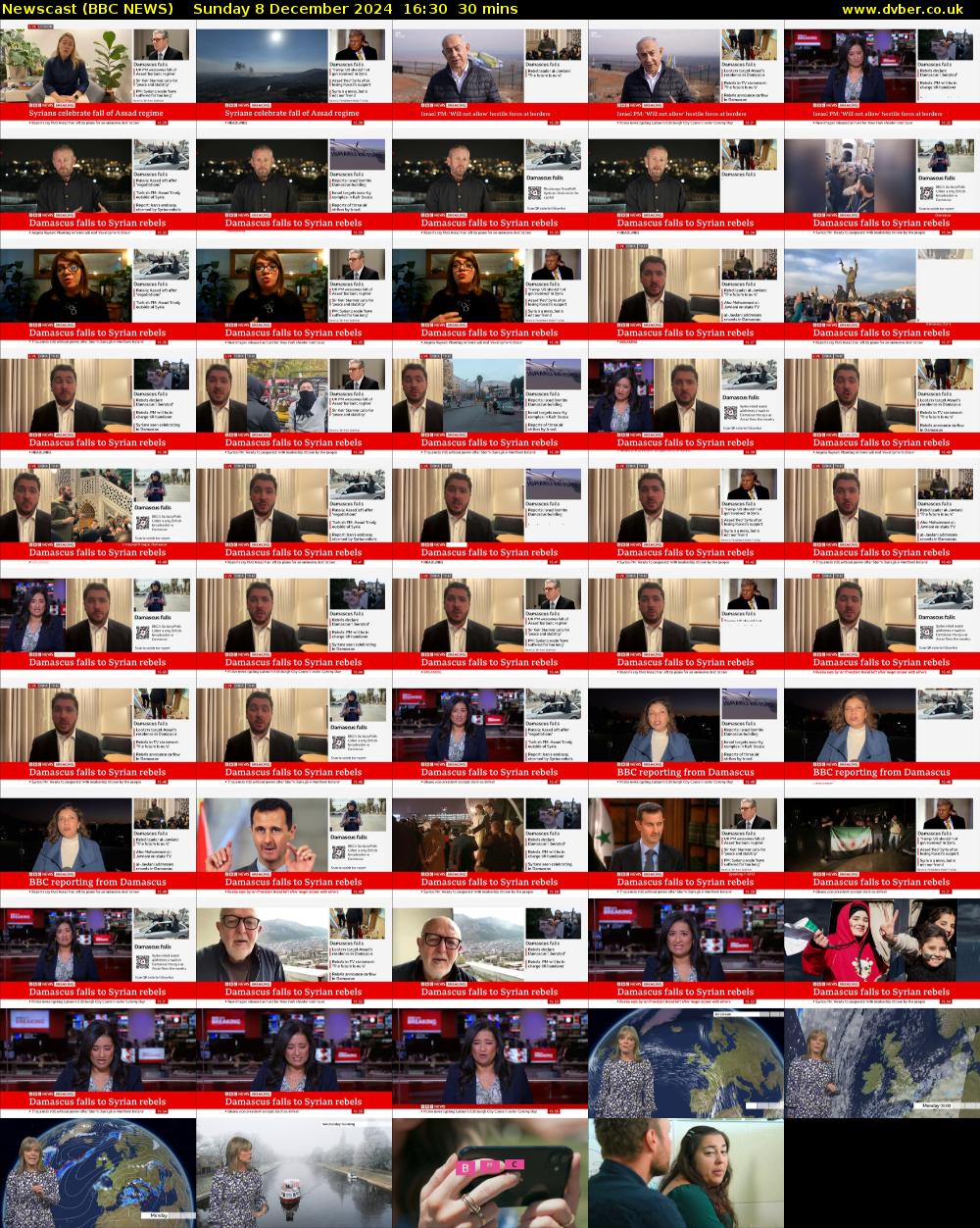 Newscast (BBC NEWS) Sunday 8 December 2024 16:30 - 17:00
