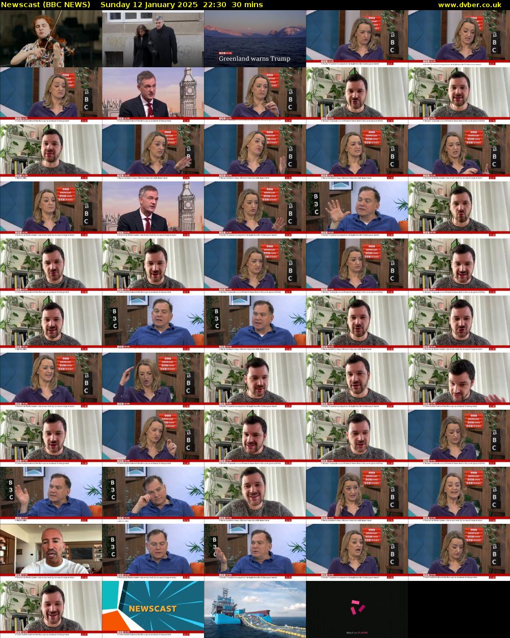 Newscast (BBC NEWS) Sunday 12 January 2025 22:30 - 23:00