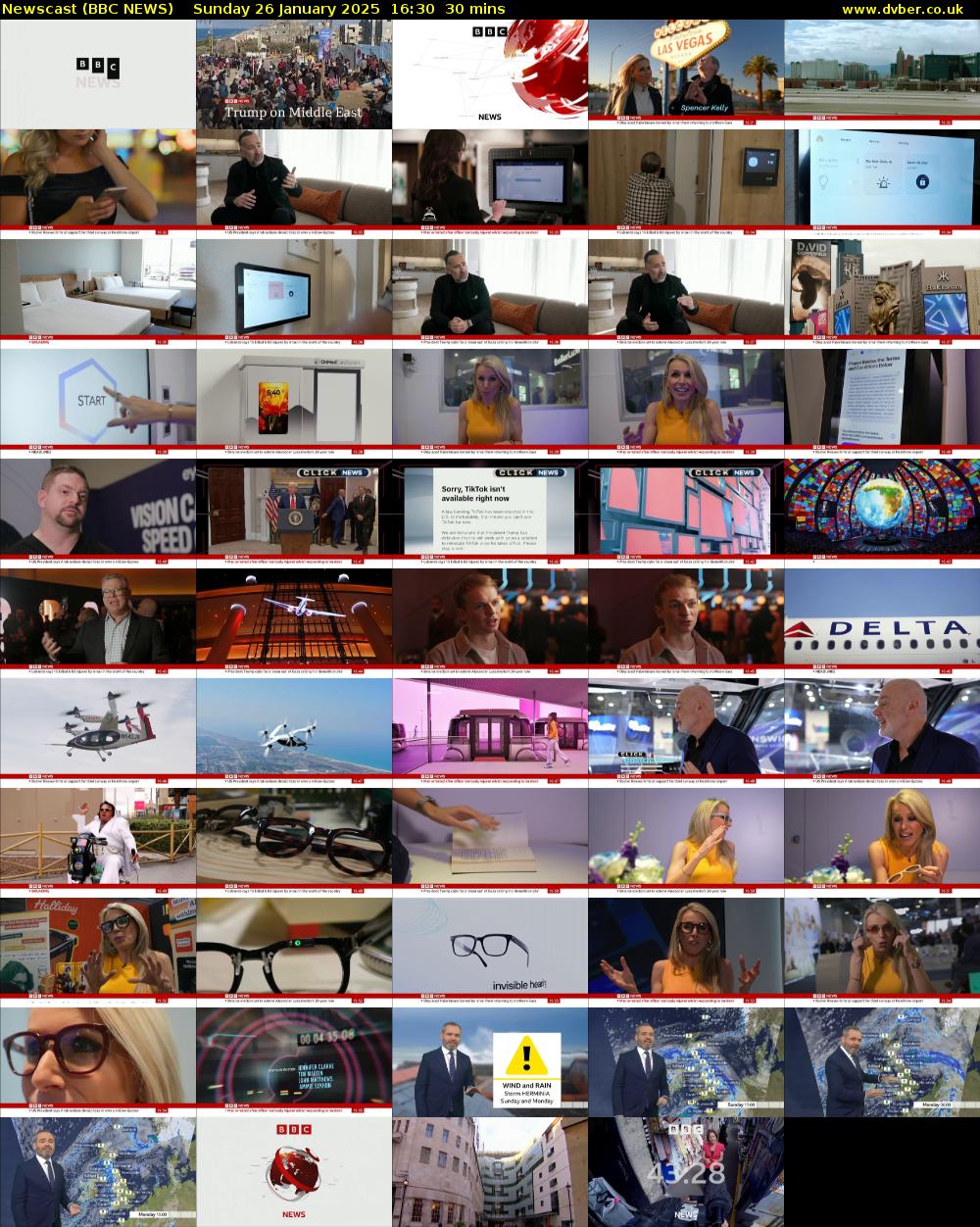 Newscast (BBC NEWS) Sunday 26 January 2025 16:30 - 17:00