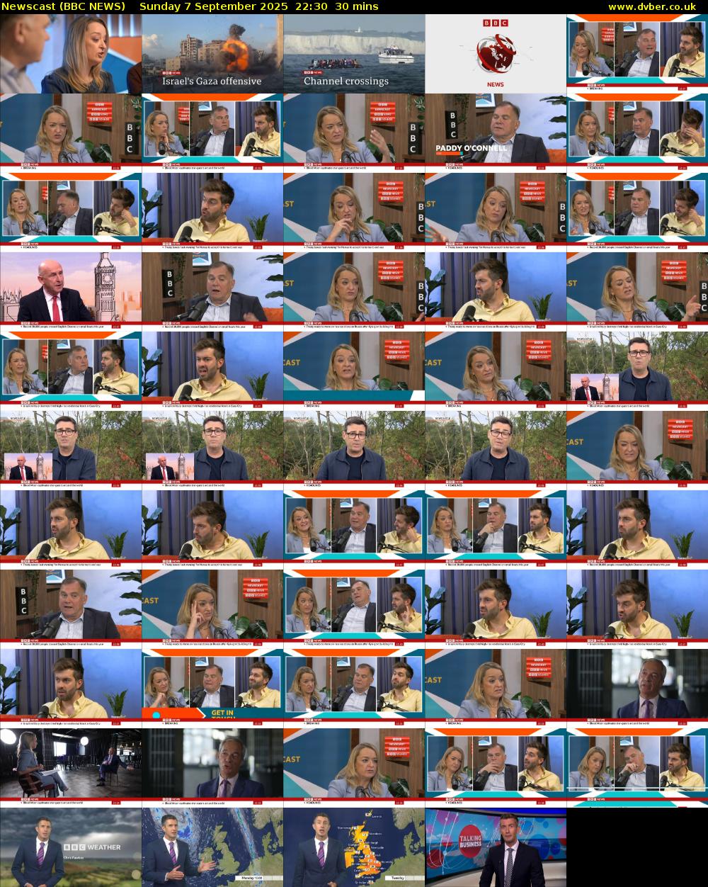 Newscast (BBC NEWS) Sunday 7 September 2025 22:30 - 23:00