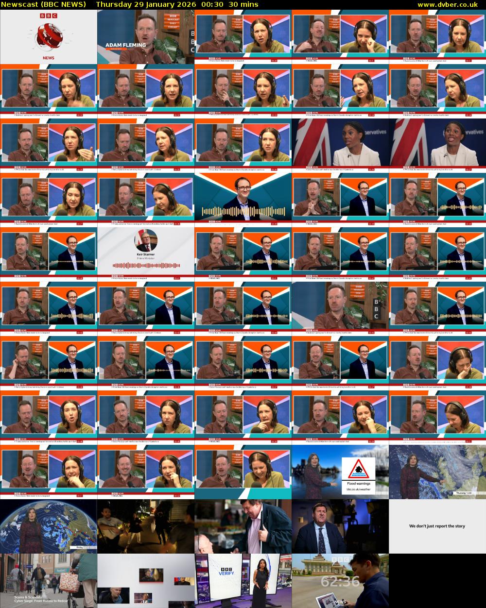 Newscast (BBC NEWS) Thursday 29 January 2026 00:30 - 01:00
