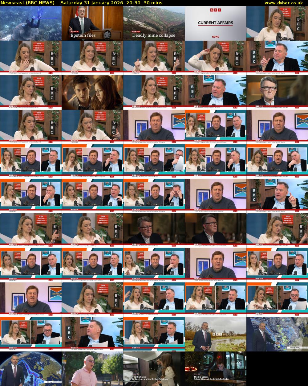 Newscast (BBC NEWS) Saturday 31 January 2026 20:30 - 21:00