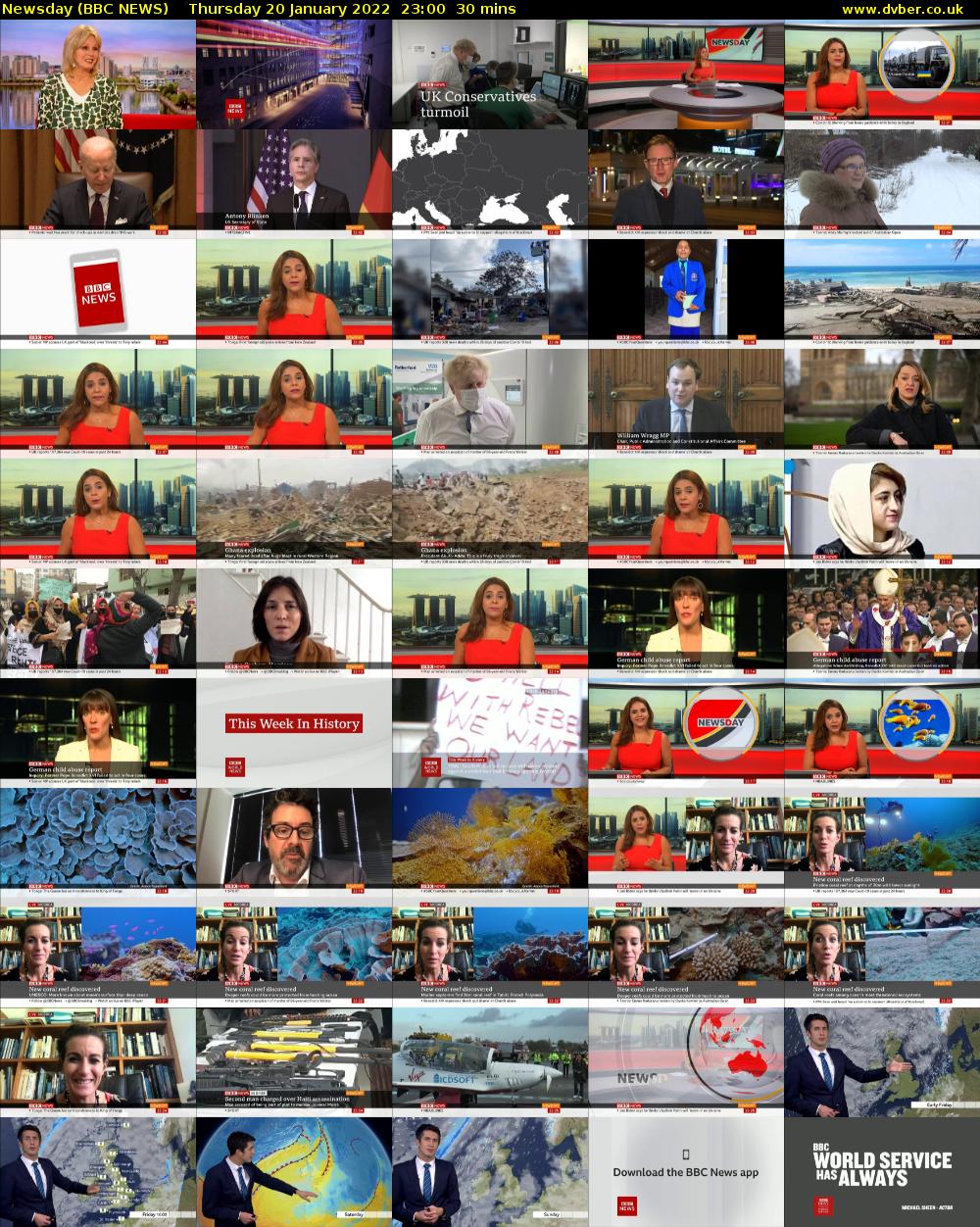 Newsday (BBC NEWS) Thursday 20 January 2022 23:00 - 23:30