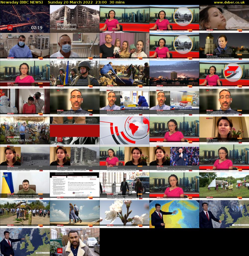 Newsday (BBC NEWS) Sunday 20 March 2022 23:00 - 23:30