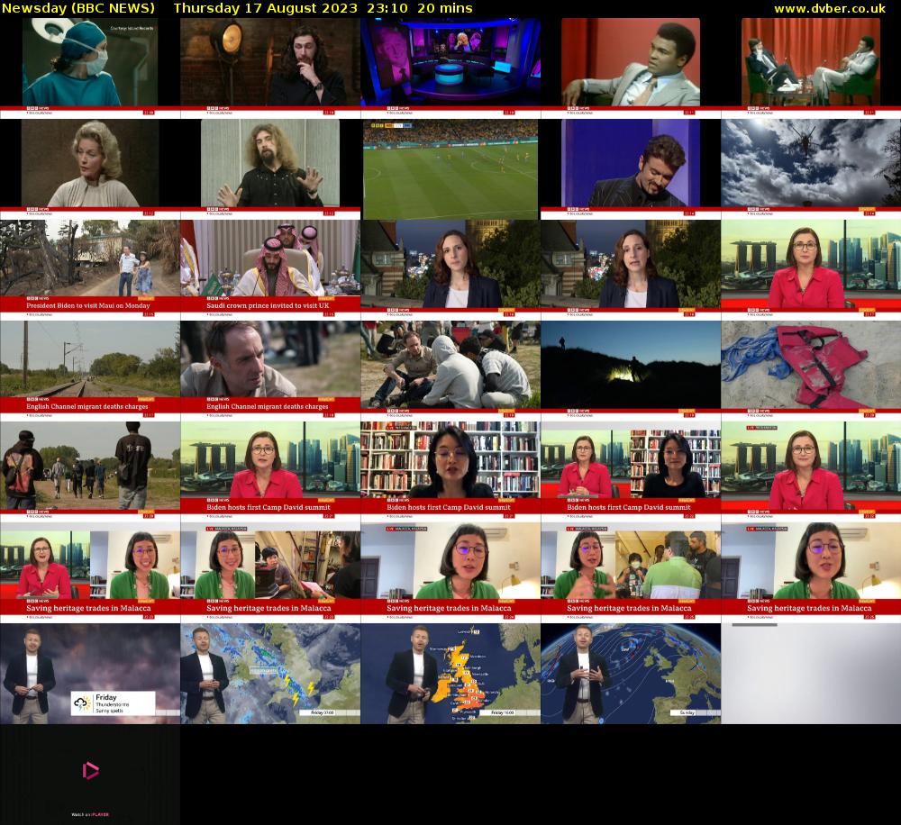 Newsday (BBC NEWS) Thursday 17 August 2023 23:10 - 23:30