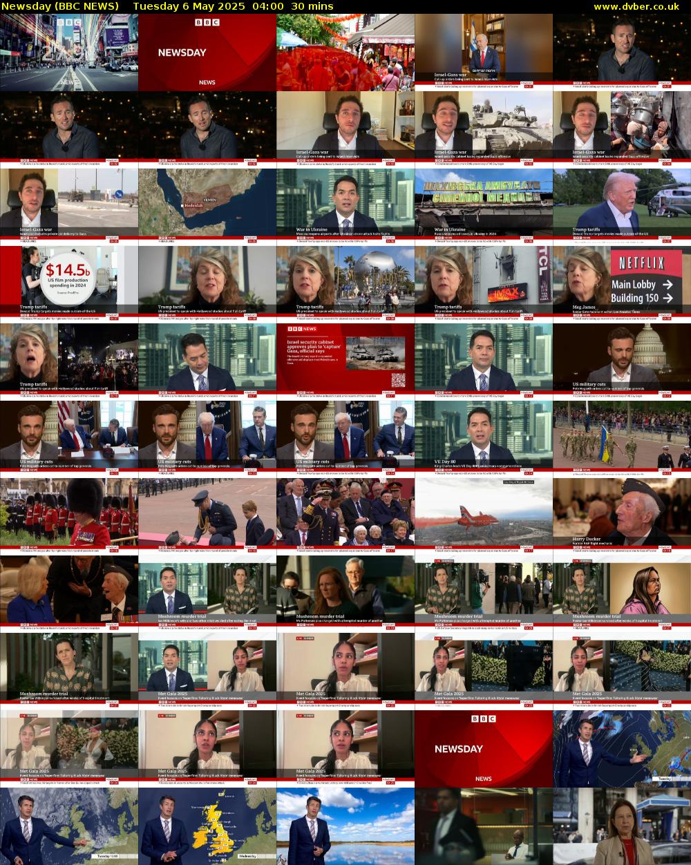 Newsday (BBC NEWS) Tuesday 6 May 2025 04:00 - 04:30