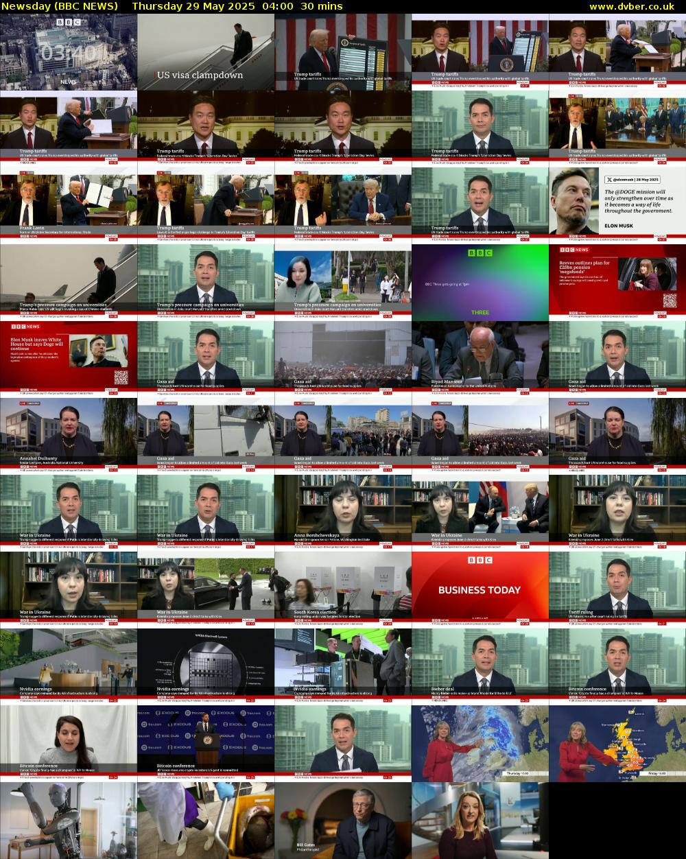 Newsday (BBC NEWS) Thursday 29 May 2025 04:00 - 04:30