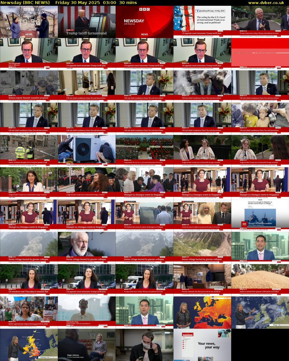 Newsday (BBC NEWS) Friday 30 May 2025 03:00 - 03:30