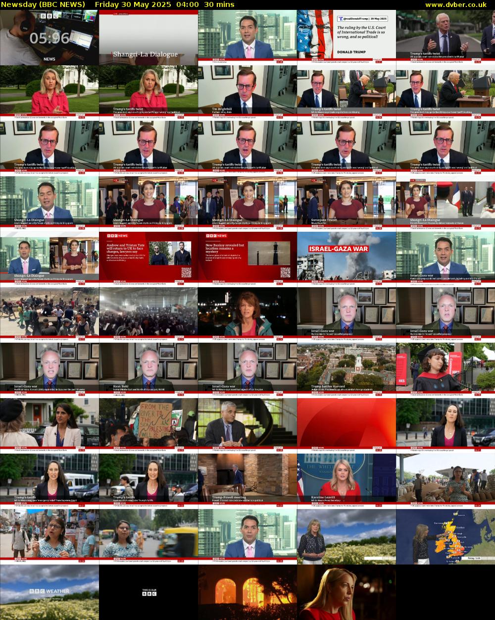 Newsday (BBC NEWS) Friday 30 May 2025 04:00 - 04:30