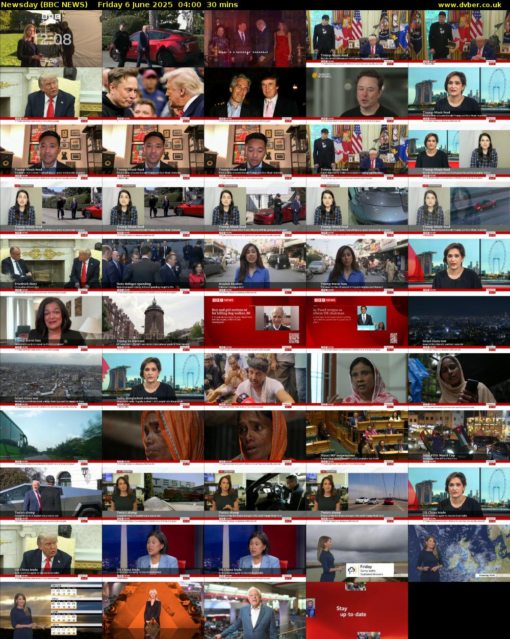 Newsday (BBC NEWS) Friday 6 June 2025 04:00 - 04:30