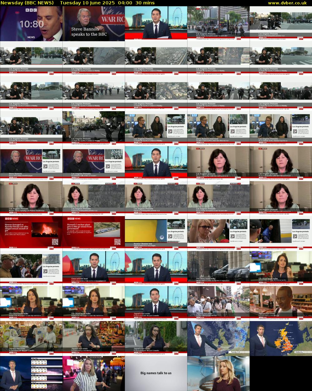 Newsday (BBC NEWS) Tuesday 10 June 2025 04:00 - 04:30