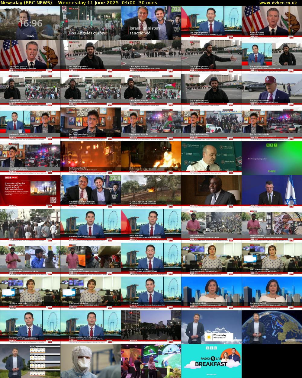 Newsday (BBC NEWS) Wednesday 11 June 2025 04:00 - 04:30