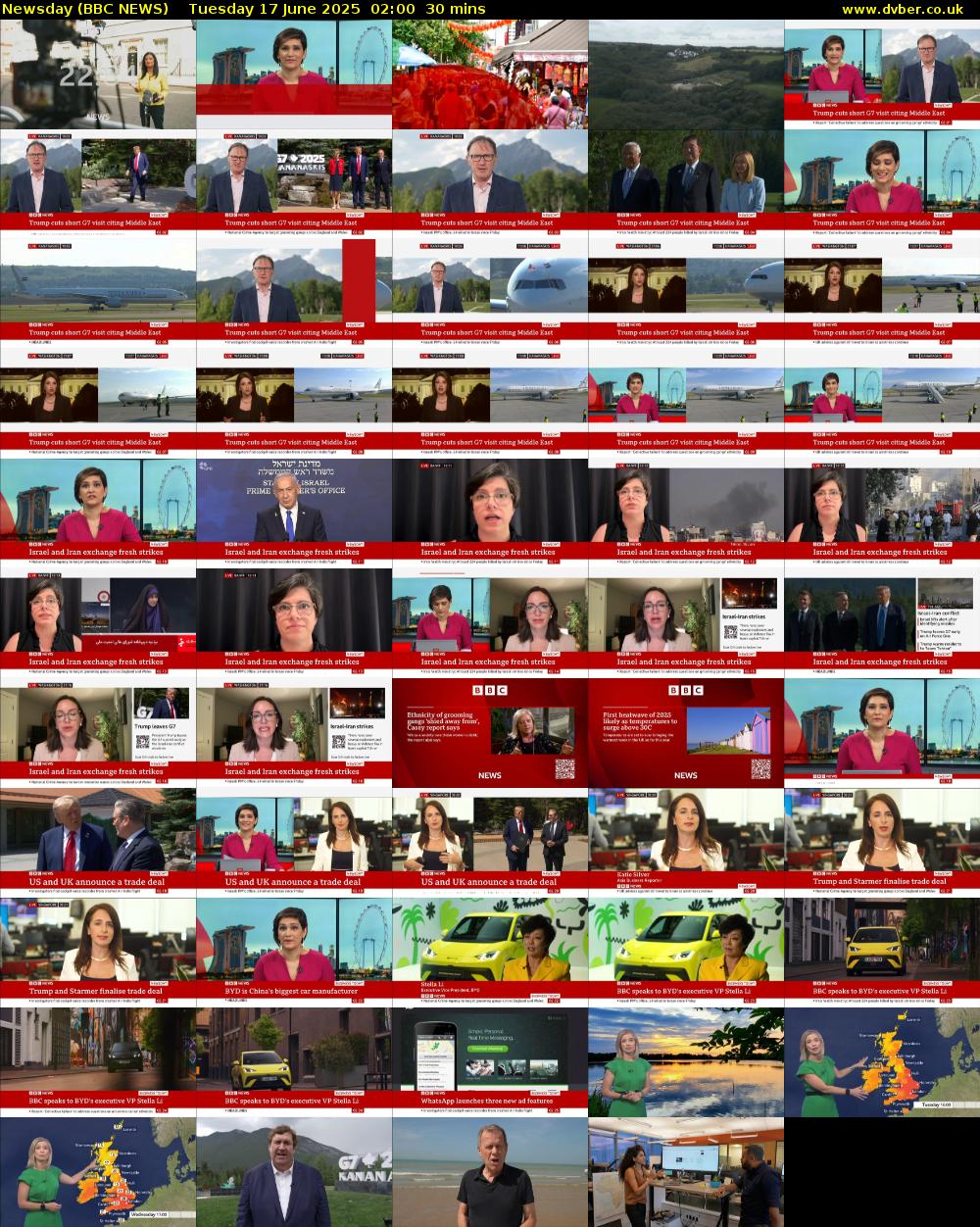 Newsday (BBC NEWS) Tuesday 17 June 2025 02:00 - 02:30