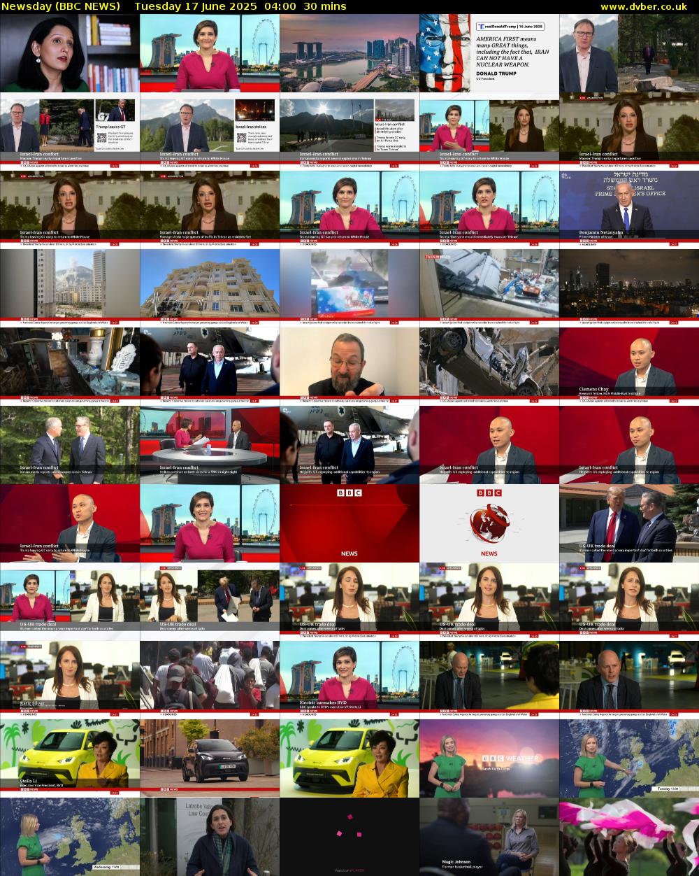 Newsday (BBC NEWS) Tuesday 17 June 2025 04:00 - 04:30